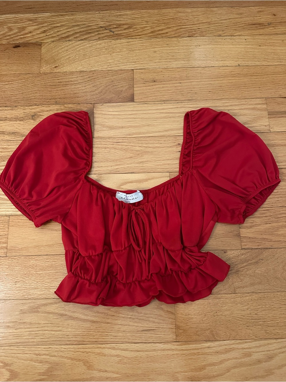 American Trends Red Crop Top Size Large